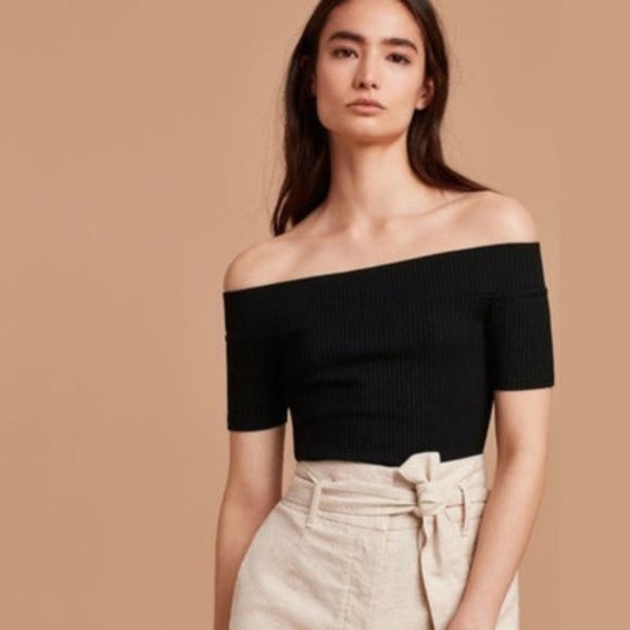 Wilfred Tournesol ribbed off-shoulder top Size:S - Picture 1 of 4